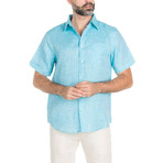 Classic Resort Wear Short-Sleeve Shirt // Aqua (L)