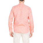 Mandarin Collar Long-Sleeve Shirt // Salmon (M)