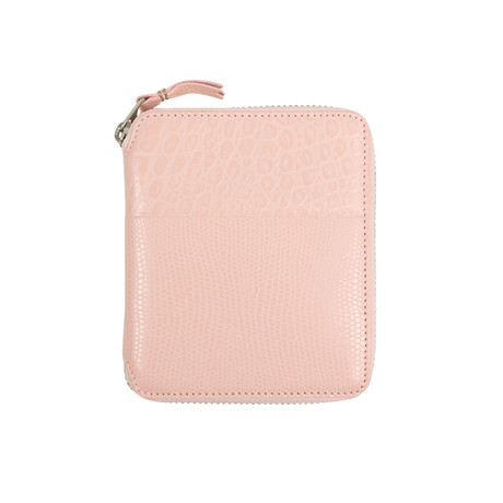 Animal Embossed Patchwork Square Wallet // Pink