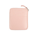 Animal Embossed Patchwork Square Wallet // Pink