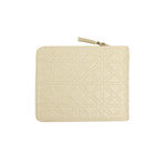 Leather Star Cardholder Zip Around Wallet // Ivory