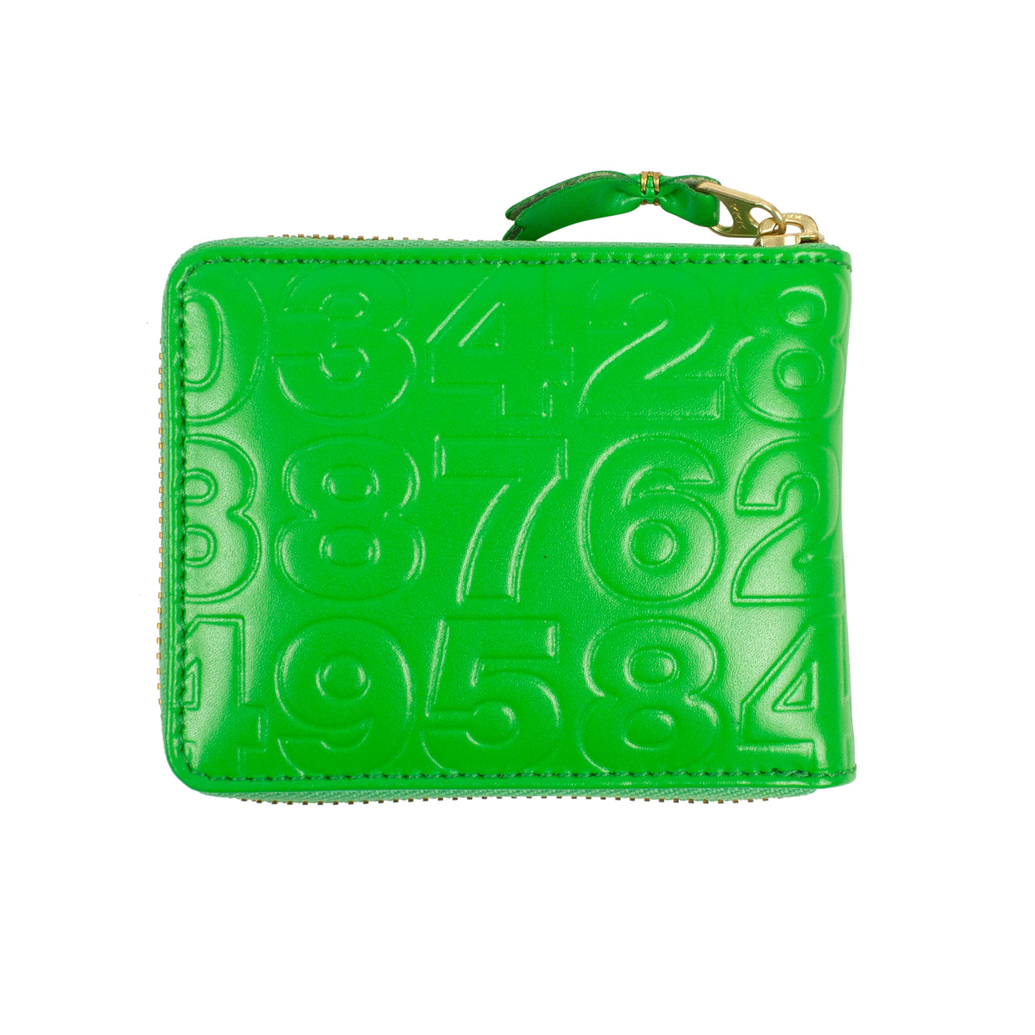 Leather Number Embossed Small Wallet V1 // Green - Comme Des Garcons ...