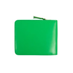 Leather Cardholder Zip Around Wallet // Green