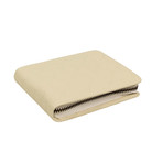 Leather Clover Cardholder Zip Around Wallet // Ivory