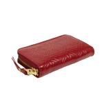 Leather Star Embossed Mini Wallet Coin Purse // Red