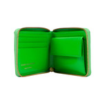 Leather Number Embossed Small Wallet V1 // Green
