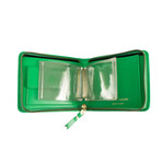 Leather Cardholder Zip Around Wallet // Green