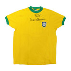 Pele Signed + Inscribed "3x W.C. Champion" Jersey