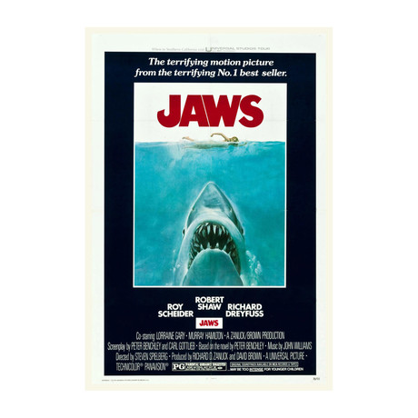 Original Jaws One-Sheet Movie Poster