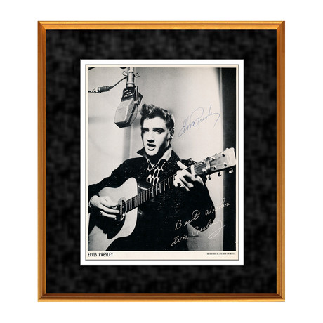 Elvis Presley Signed + Framed Photo