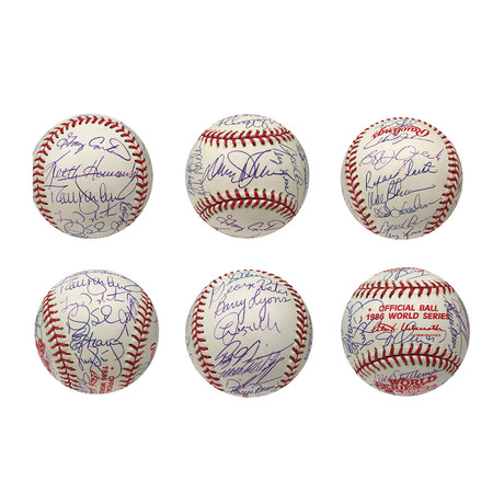 1986 W.S. Champs New York Mets Team Signed Official World Series Baseball