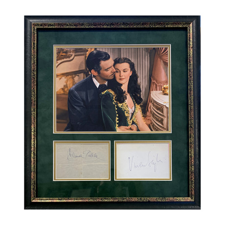 Clark Gable & Vivien Leigh Gone with the Wind Autograph Display