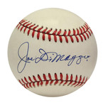 Joe Dimaggio Single Signed Baseball