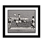 Pele Signed + Framed Bicycle Kick Photo