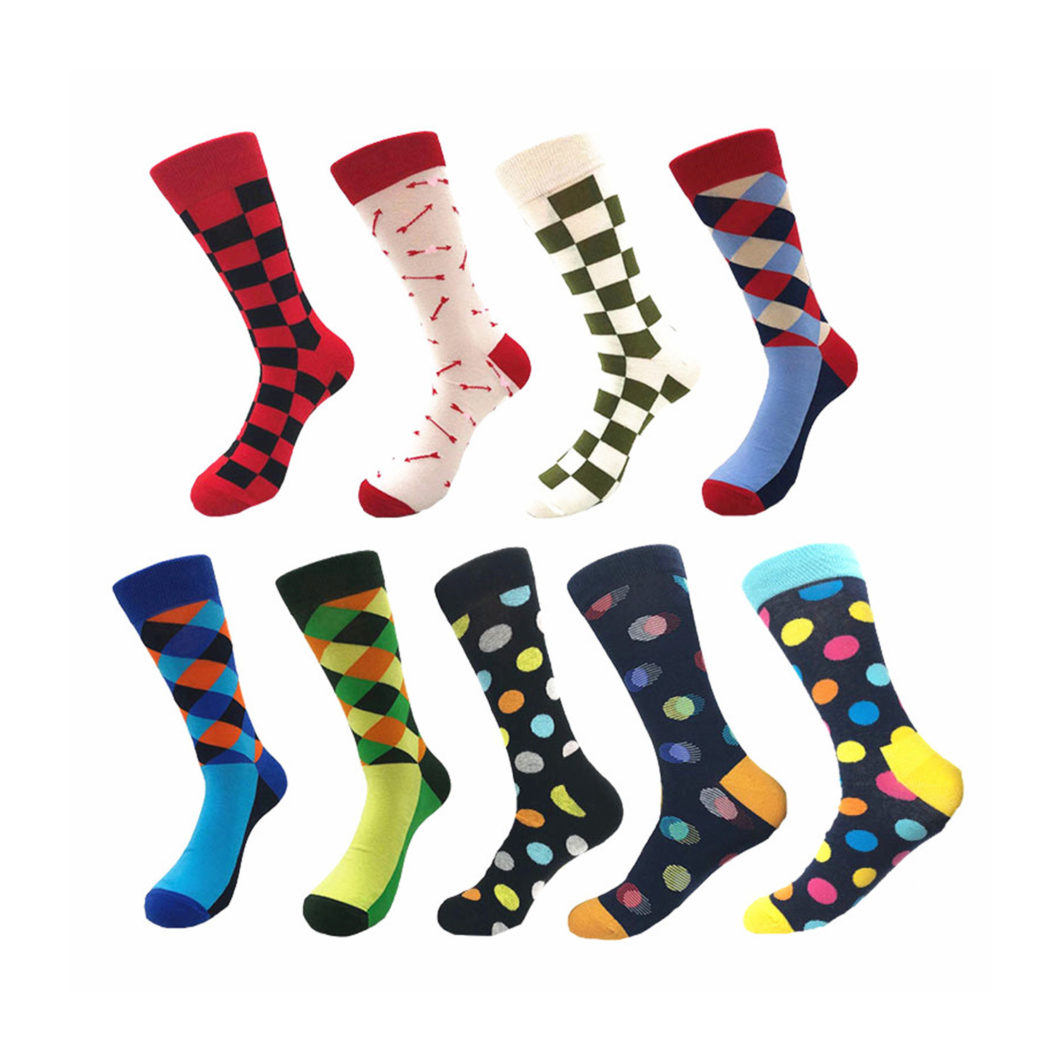 Assorted Soft Cotton Socks Bundle 13 // Multicolor // Pack of 9 ...