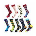 Assorted Soft Cotton Socks Bundle 13 // Multicolor // Pack of 9