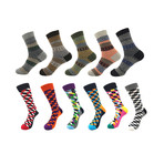 Assorted Soft Cotton Socks Bundle 10 // Multicolor // Pack of 11