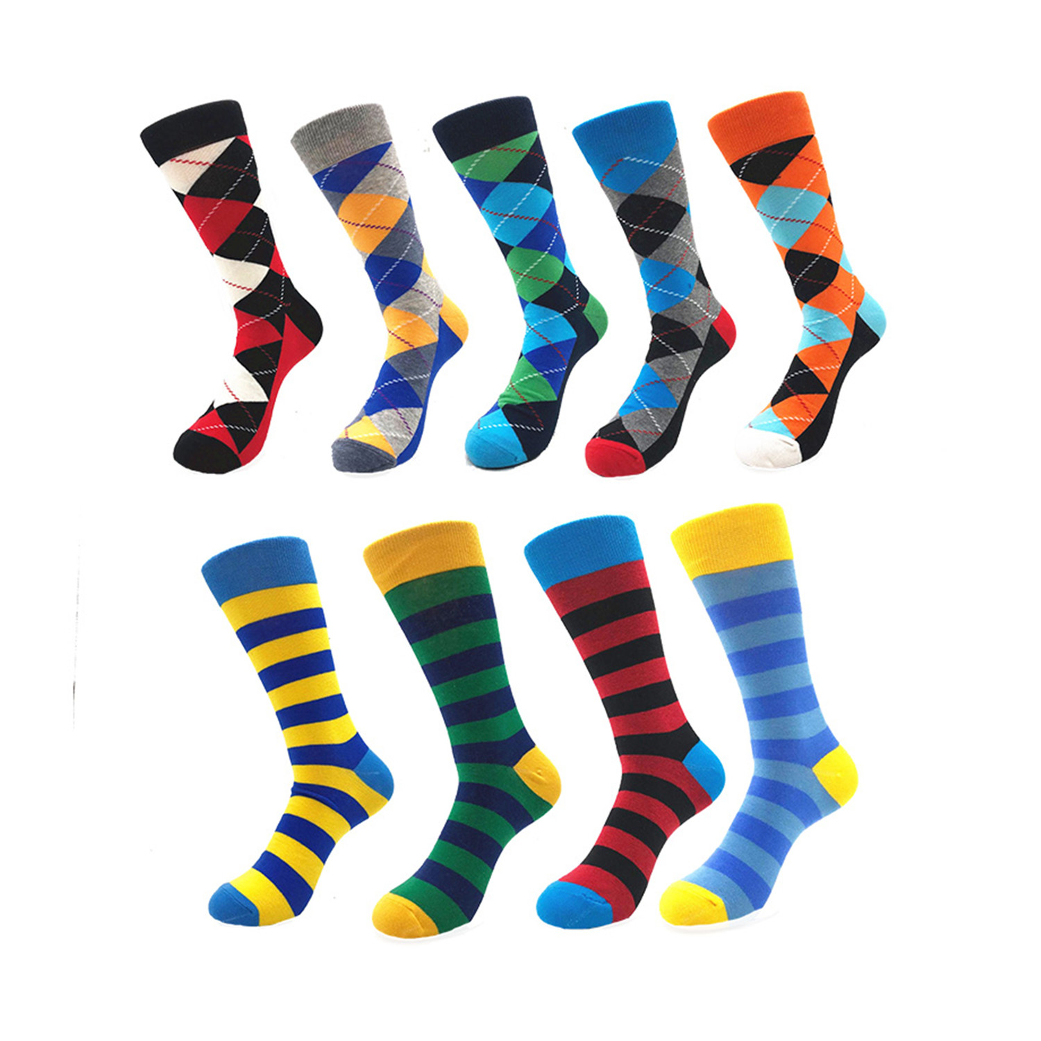 Assorted Soft Cotton Socks Bundle 27 // Multicolor // Pack of 9 ...