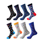 Assorted Soft Cotton Socks Bundle 24 // Multicolor // Pack of 8