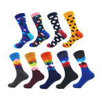 Assorted Soft Cotton Socks Bundle 20 // Multicolor // Pack of 9