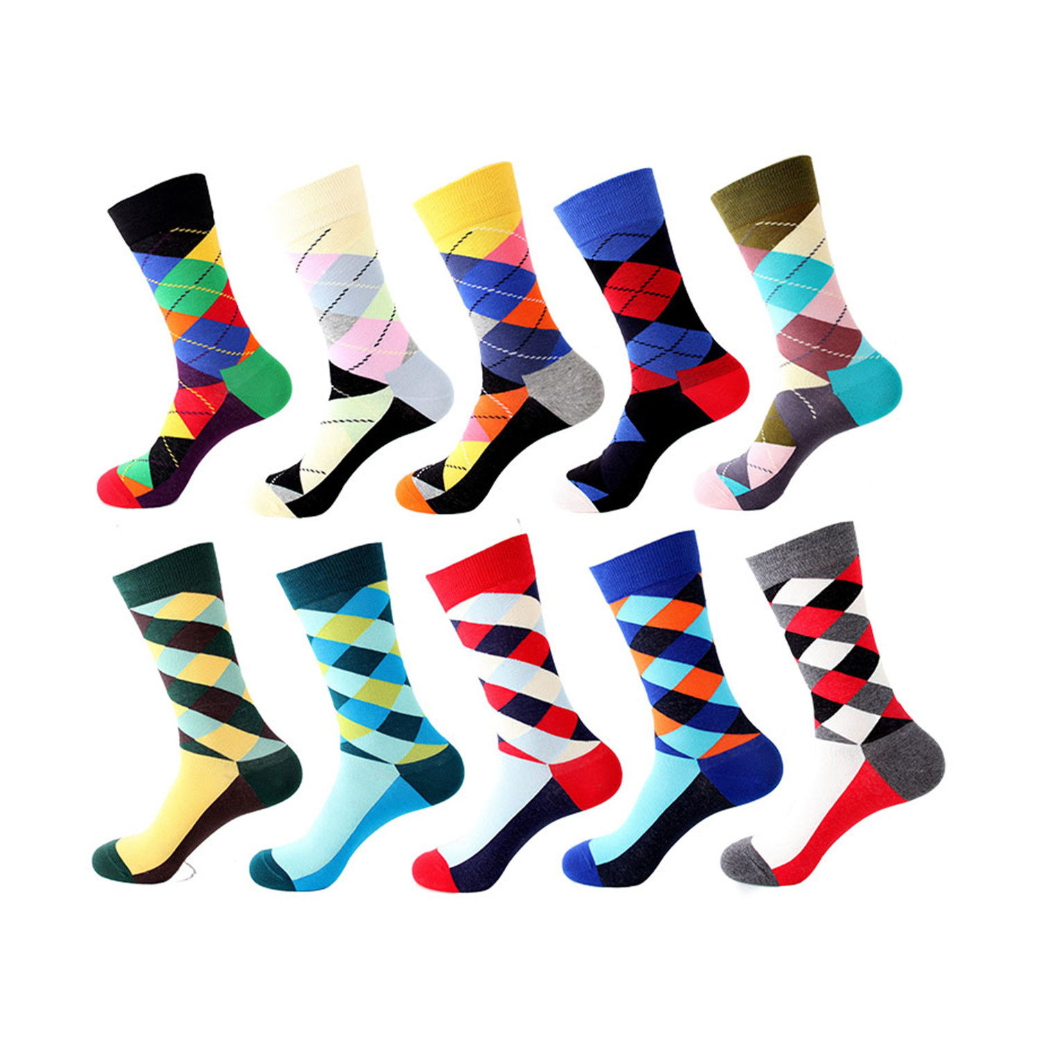 Assorted Soft Cotton Socks Bundle 4 // Multicolor // Pack of 10 ...