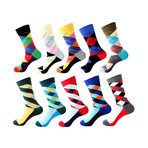 Assorted Soft Cotton Socks Bundle 4 // Multicolor // Pack of 10
