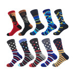 Assorted Soft Cotton Socks Bundle 21 // Multicolor // Pack of 10