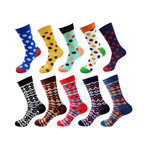 Assorted Soft Cotton Socks Bundle 5 // Multicolor // Pack of 10