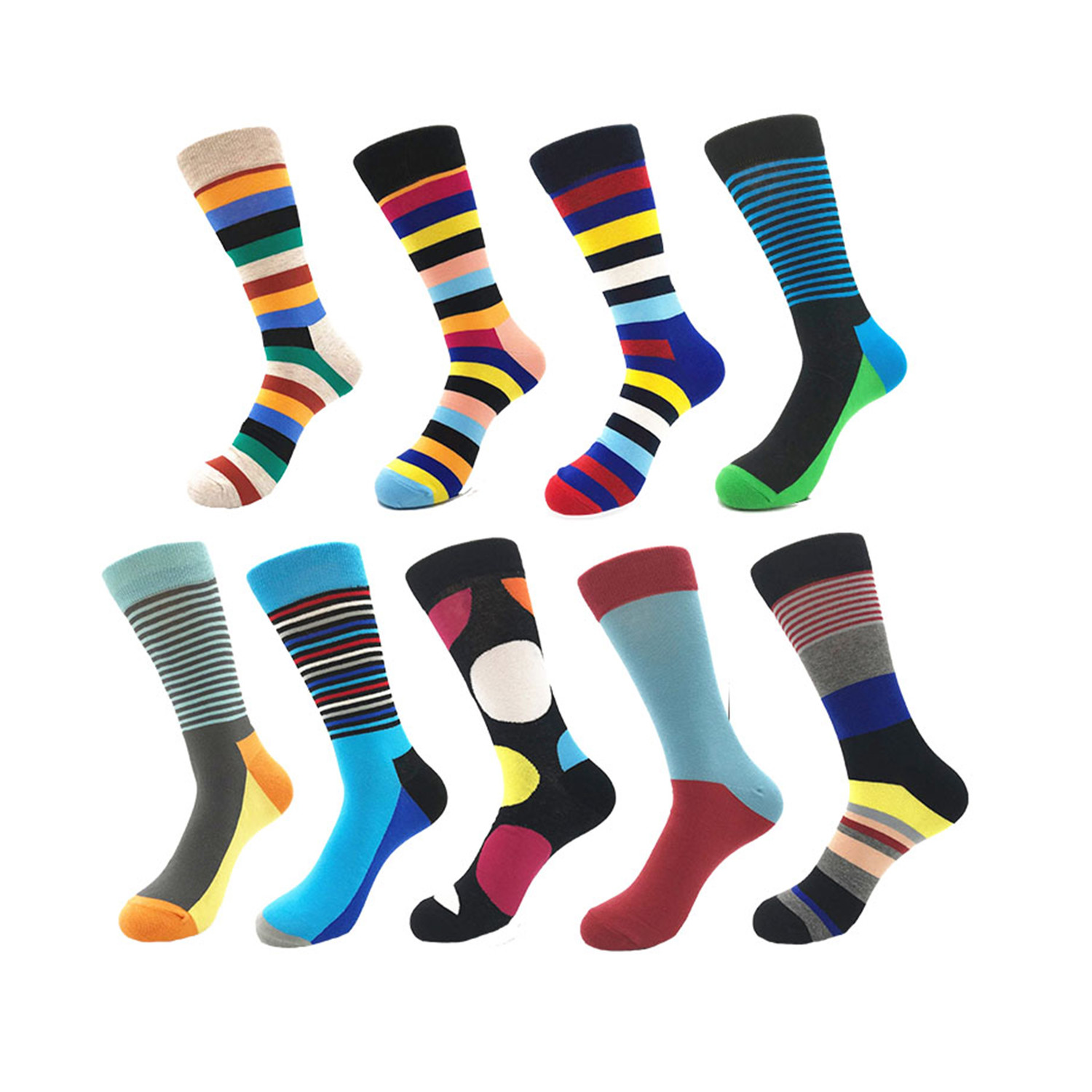 Assorted Soft Cotton Socks Bundle 14 // Multicolor // Pack of 9 ...