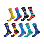 Assorted Soft Cotton Socks Bundle 19 // Multicolor // Pack of 9