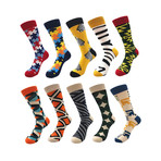 Assorted Soft Cotton Socks Bundle 25 // Multicolor // Pack of 10