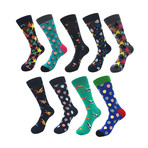 Assorted Soft Cotton Socks Bundle 26 // Multicolor // Pack of 9