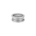 Vintage Bulgari 18k White Gold B.Zero1 3 Band Ring // Ring Size: 6