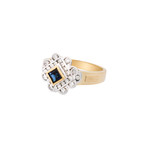 Vintage Palazzolo 18k Two-Tone Gold Diamond + Sapphire Ring // Ring Size: 7