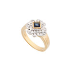 Vintage Palazzolo 18k Two-Tone Gold Diamond + Sapphire Ring // Ring Size: 7