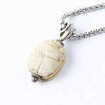 Ancient Egyptian Scarab // Silver Pendant