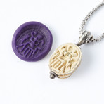 Ancient Egyptian Scarab // Silver Pendant