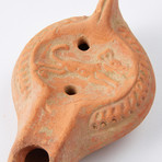 Ancient Carthage // Oil Lamp With Canine