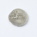 Roman Republic Silver Coin Struck 104 BC // Jupiter, "Saturn"