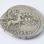 Roman Republic Silver Coin Struck 104 BC // Jupiter, "Saturn"