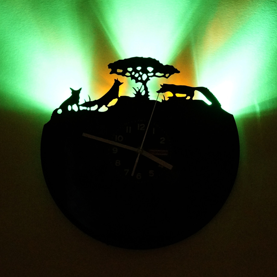 Vinyl Record Lights - LED Clocks Made From Vinyl Records - Touch of Modern