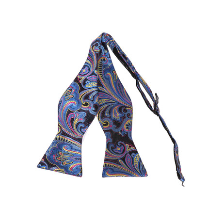 Self Tie Silk Bow Tie // Multicolor Paisley