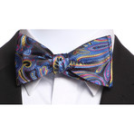 Self Tie Silk Bow Tie // Multicolor Paisley