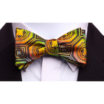 Self Tie Silk Bow Tie // Multicolor Parrot Pattern