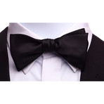 Self Tie Silk Bow Tie // Black