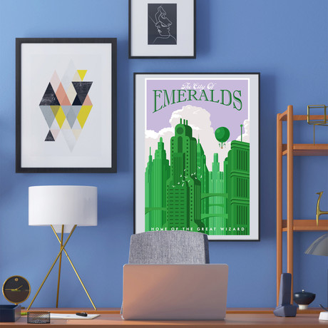 Emerald City Travel Print (12"W x 18"H x 0.1"D)