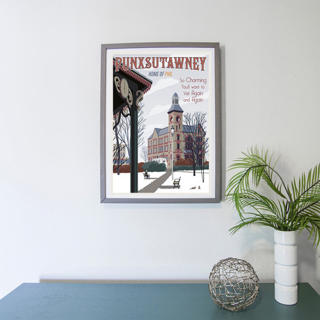 Punxsutawney, PA Travel Print (12"W x 18"H x 0.1"D)