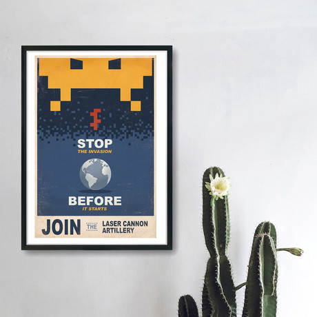 Stop the Invasion Print (12"W x 18"H x 0.1"D)