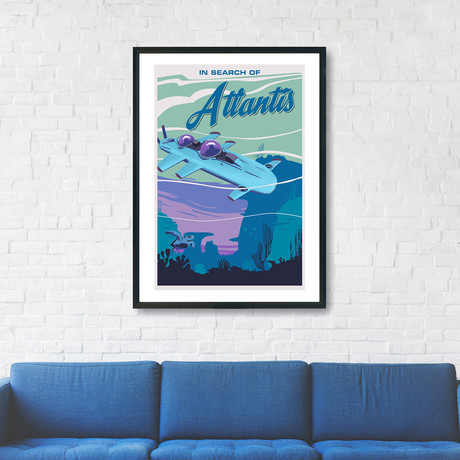 Submerge to Atlantis Travel Print (12"W x 18"H x 0.1"D)