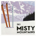 Ski the Misty Mountains Travel Print (12"W x 18"H x 0.1"D)